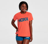 Women's Brand Tee Hot Coral