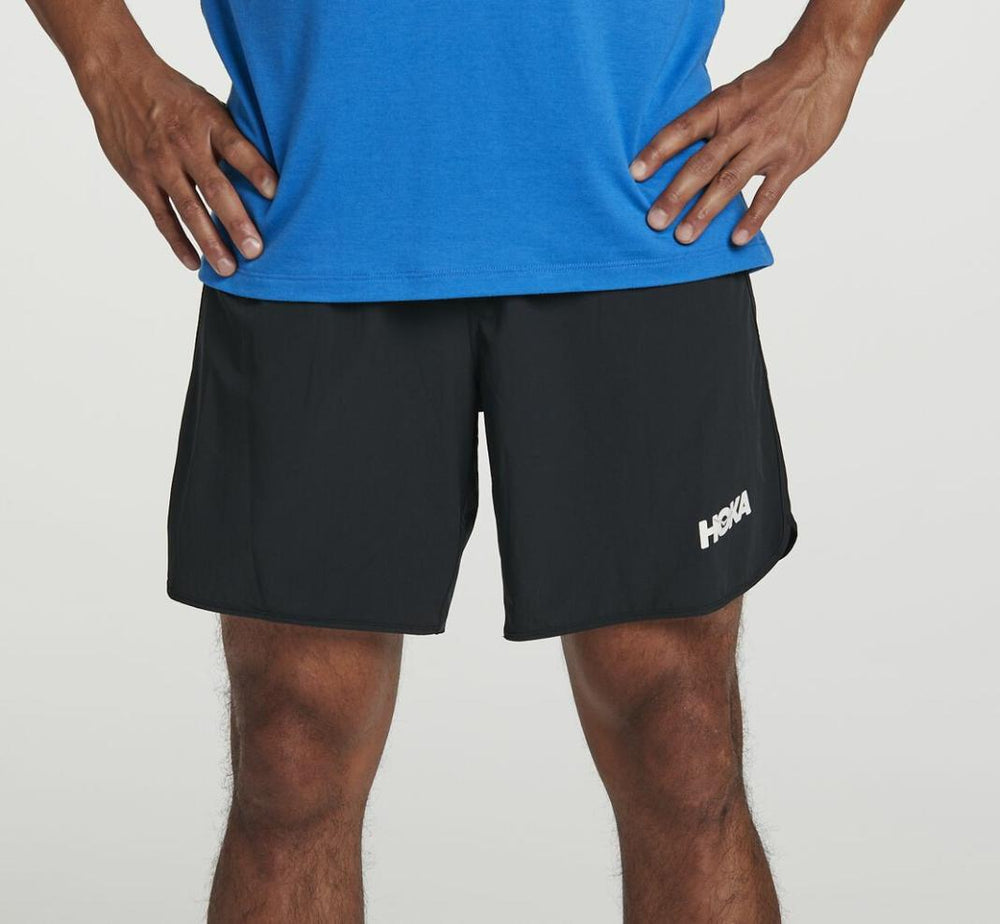 Men Bottoms | HOKA ONE ONE Performance Woven 7" Short Black