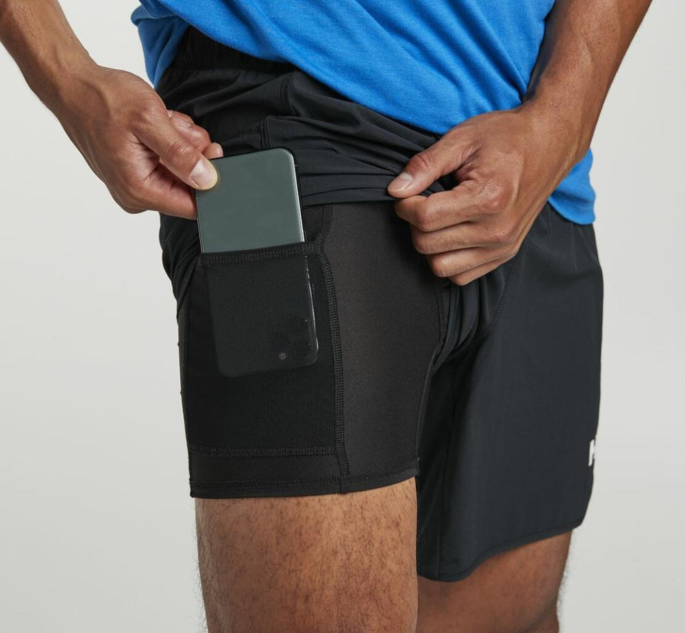 Men Bottoms | HOKA ONE ONE Performance Woven 7" Short Black