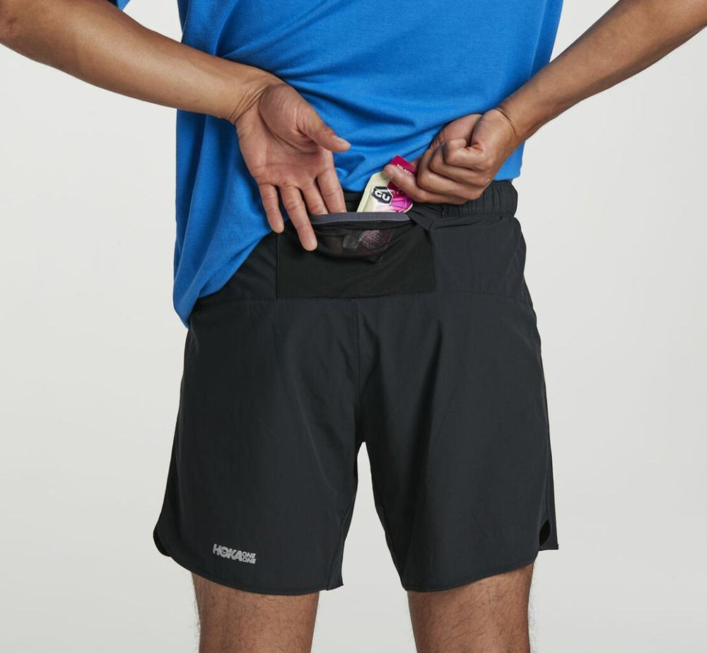 Men Bottoms | HOKA ONE ONE Performance Woven 7" Short Black