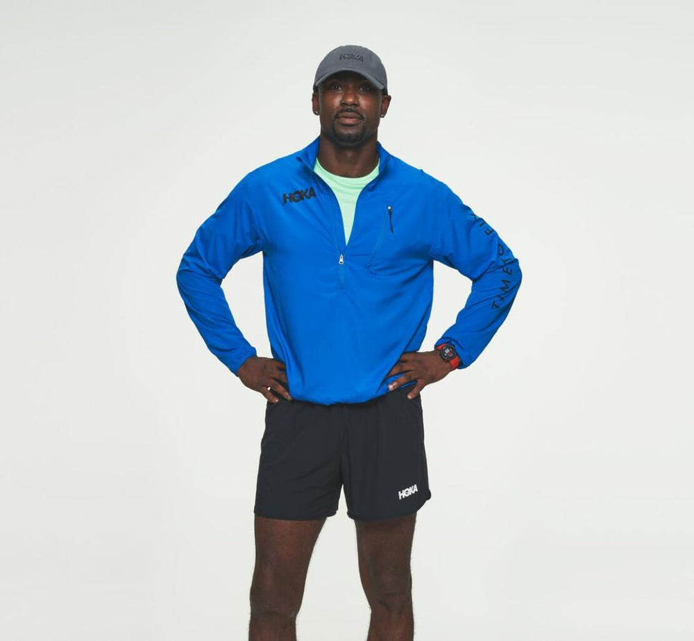 Men Outerwear | HOKA ONE ONE Wind-Resistant Jacket Imperial Blue
