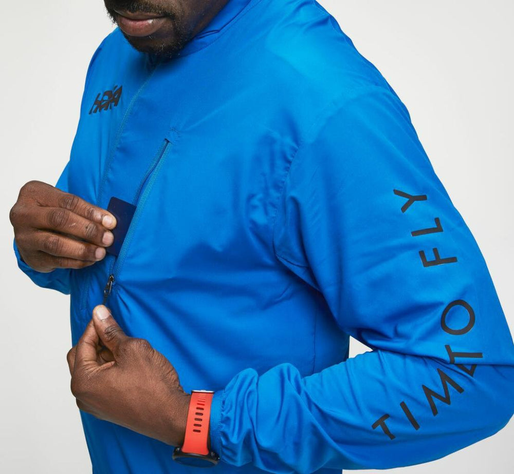 Men Outerwear | HOKA ONE ONE Wind-Resistant Jacket Imperial Blue