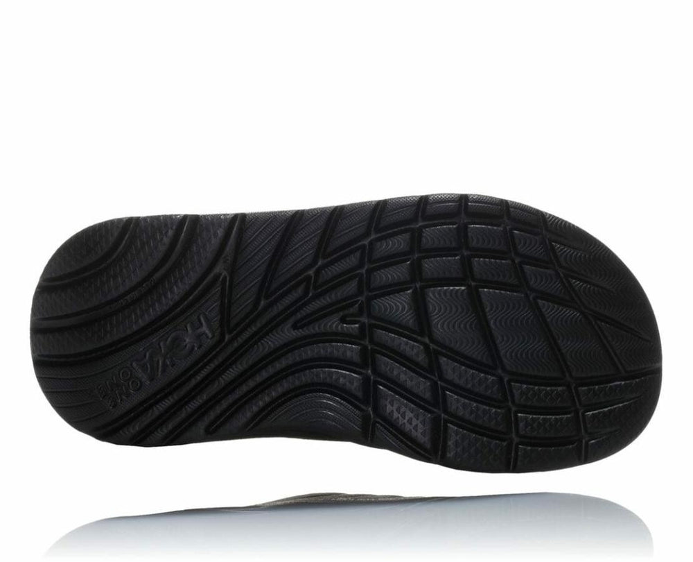 Men Recovery Sandals | HOKA ONE ONE ORA Recovery Flip Black / Dark Gull Gray