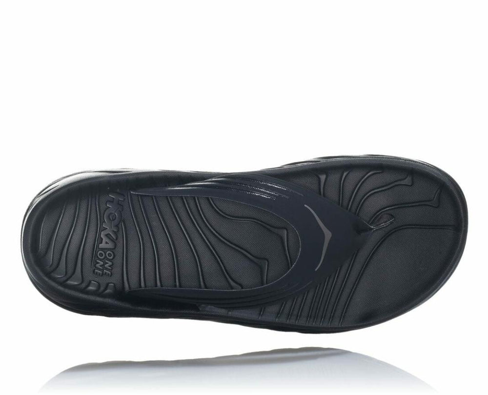 Men Recovery Sandals | HOKA ONE ONE ORA Recovery Flip Black / Dark Gull Gray