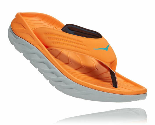Men Recovery Sandals | HOKA ONE ONE ORA Recovery Flip Blazing Orange / Lunar Rock