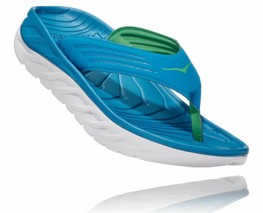 Men Recovery Sandals | HOKA ONE ONE ORA Recovery Flip Blue Sapphire / Greenbriar