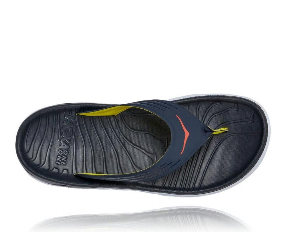 Men Recovery Sandals | HOKA ONE ONE ORA Recovery Flip Ombre Blue / Fiesta