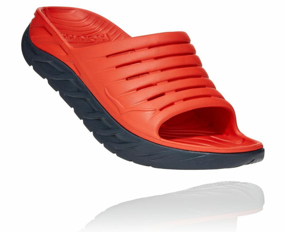 Men Recovery Sandals | HOKA ONE ONE ORA Recovery Slide Fiesta / Ombre Blue