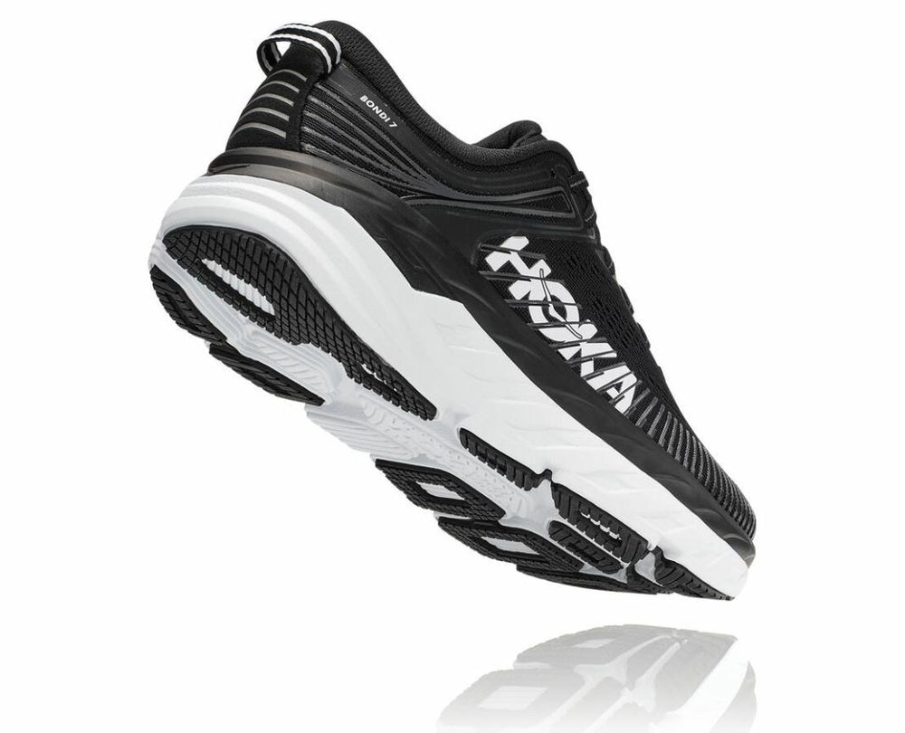 Men Road Running | HOKA ONE ONE Bondi 7 Black / White