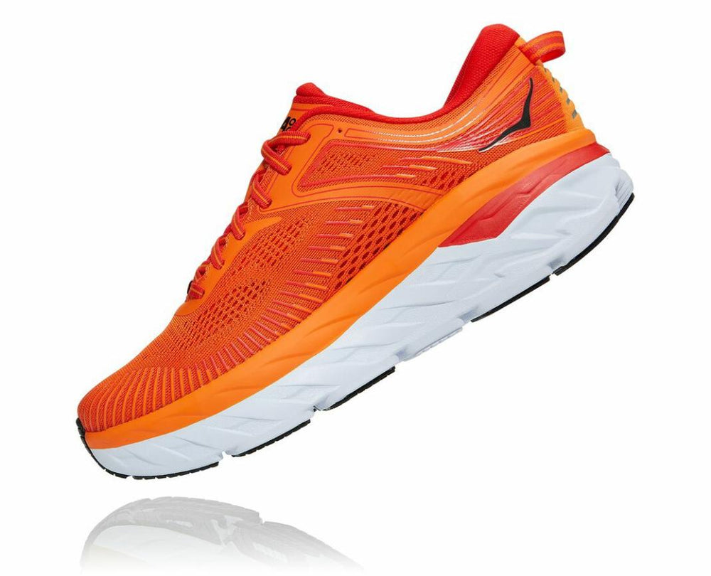 Men Road Running | HOKA ONE ONE Bondi 7 Persimmon Orange / Fiesta