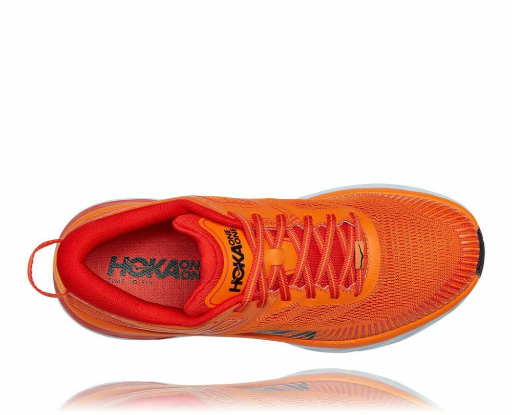 Men Road Running | HOKA ONE ONE Bondi 7 Persimmon Orange / Fiesta