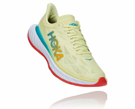 Men Road Running | HOKA ONE ONE Carbon X 2 Luminary Green / Hot Coral