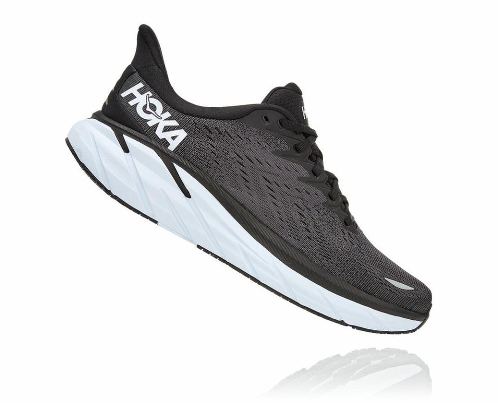 Men Road Running | HOKA ONE ONE Clifton 8 Black / White