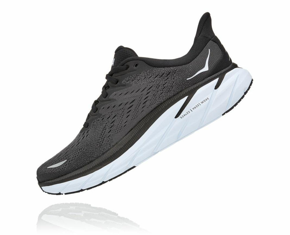 Men Road Running | HOKA ONE ONE Clifton 8 Black / White
