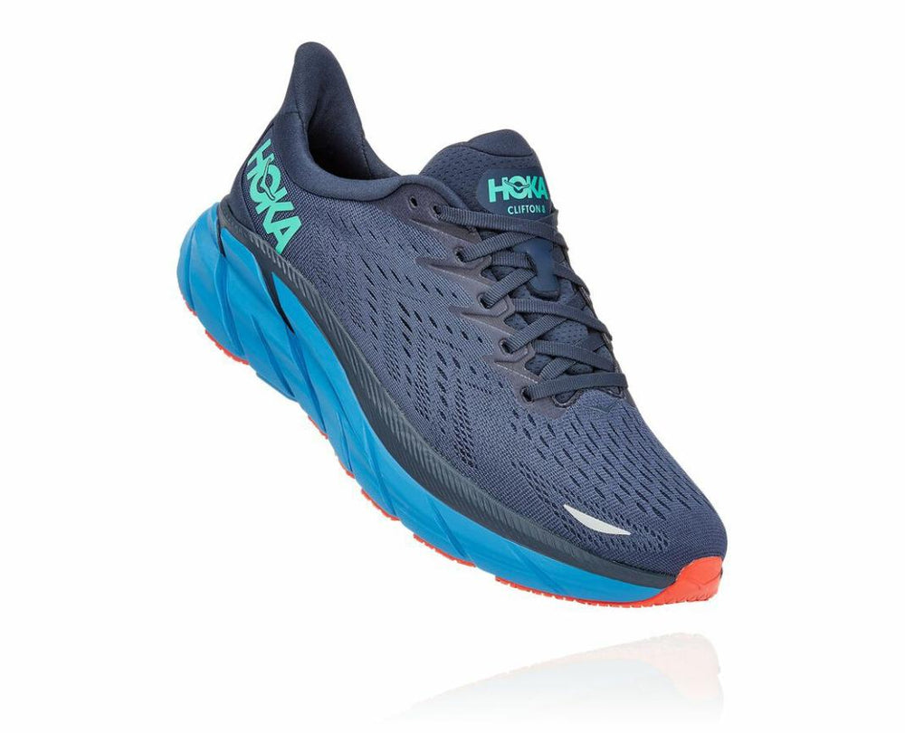 Men Road Running | HOKA ONE ONE Clifton 8 Outer Space / Vallarta Blue