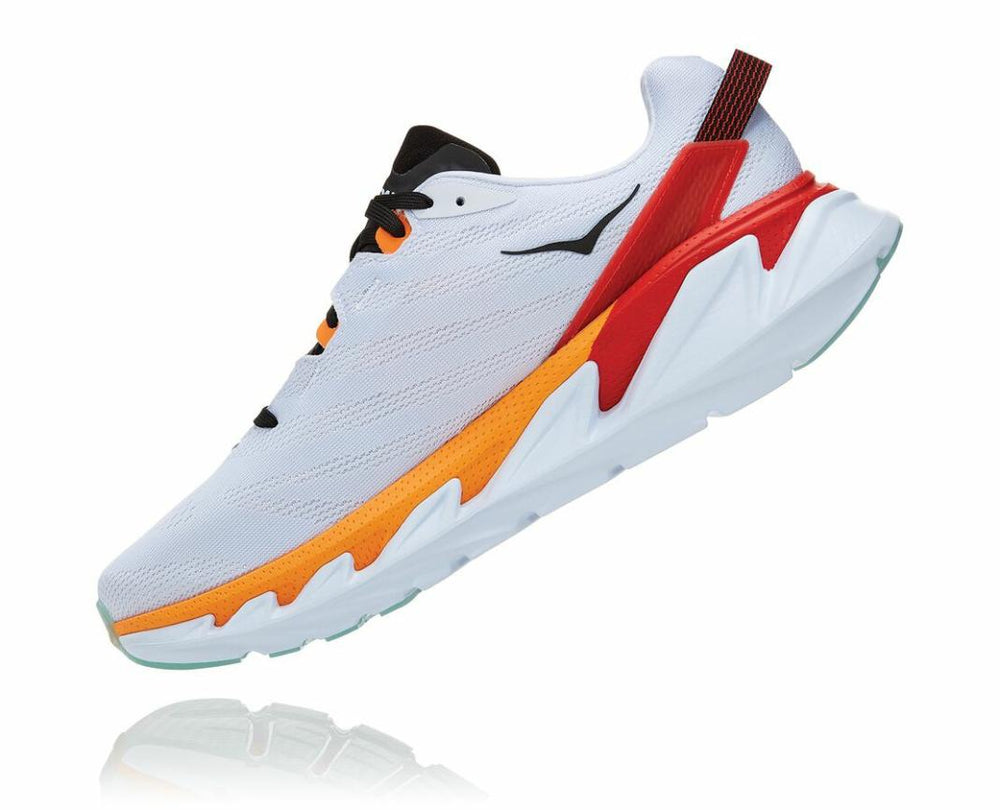 Men Road Running | HOKA ONE ONE Elevon 2 White / Blazing Orange