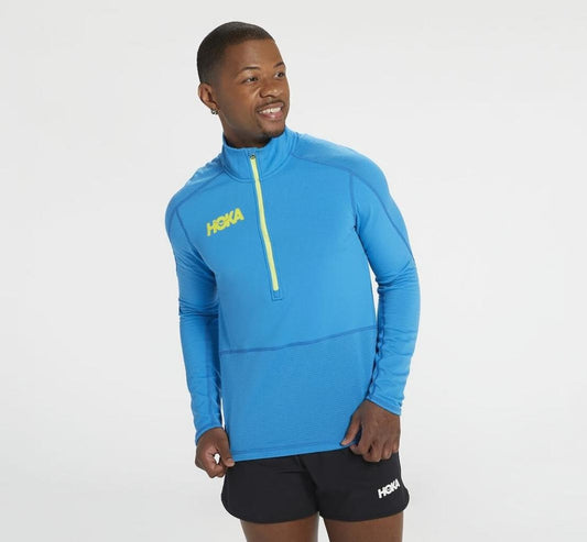 Men Tops | HOKA ONE ONE 1/2 Zip Midlayer Diva Blue