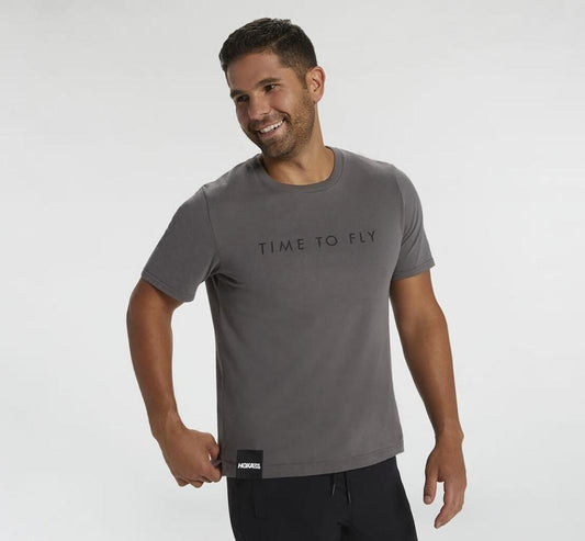 Men Tops | HOKA ONE ONE Brand Tee Charcoal