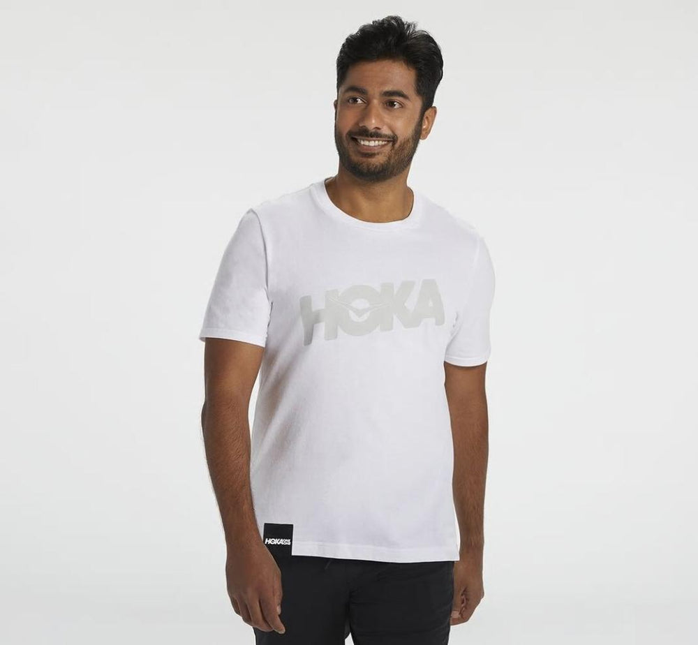 Men Tops | HOKA ONE ONE Brand Tee White