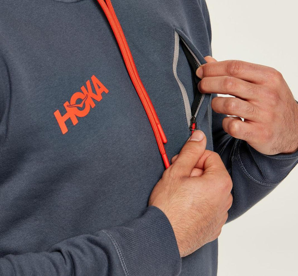 Men Tops | HOKA ONE ONE Hoodie Ombre Blue