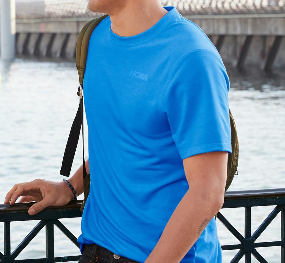 Men Tops | HOKA ONE ONE Lifestyle Tee Imperial Blue
