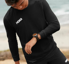 Men Tops | HOKA ONE ONE Performance 3/4 Sleeve Black