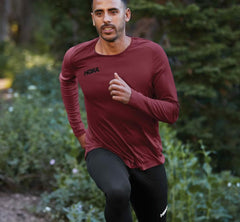 Men Tops | HOKA ONE ONE Performance Long Sleeve Cordovan