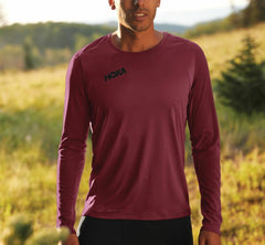 Men Tops | HOKA ONE ONE Performance Long Sleeve Cordovan