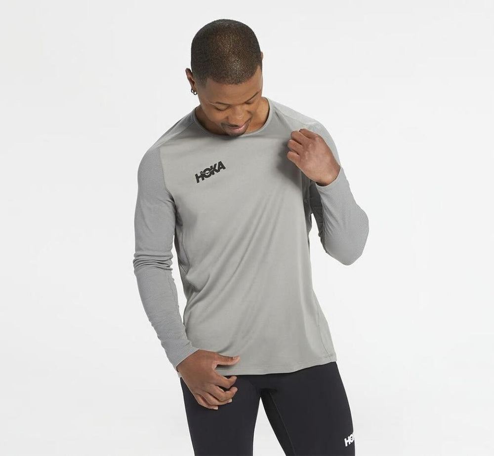 Men Tops | HOKA ONE ONE Performance Long Sleeve Wild Dove