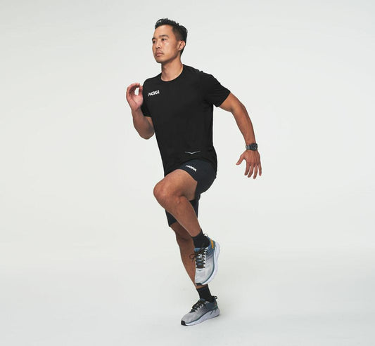 Men Tops | HOKA ONE ONE Performance Short Sleeve Black