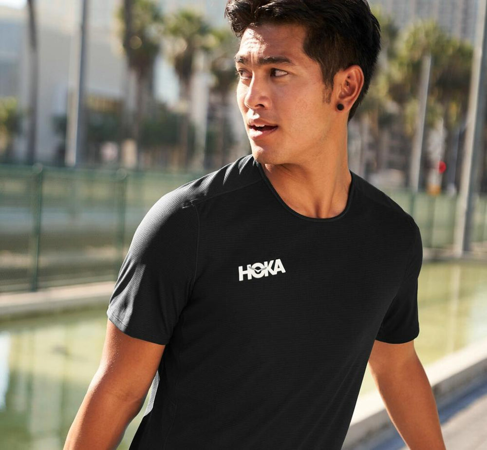 Men Tops | HOKA ONE ONE Performance Short Sleeve Black