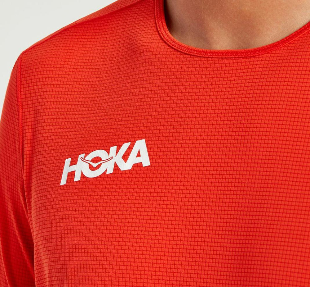 Men Tops | HOKA ONE ONE Performance Short Sleeve Fiesta