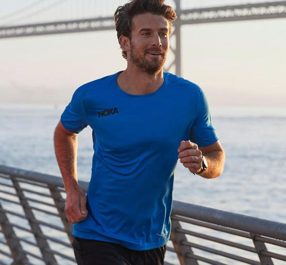 Men Tops | HOKA ONE ONE Performance Short Sleeve Imperial Blue
