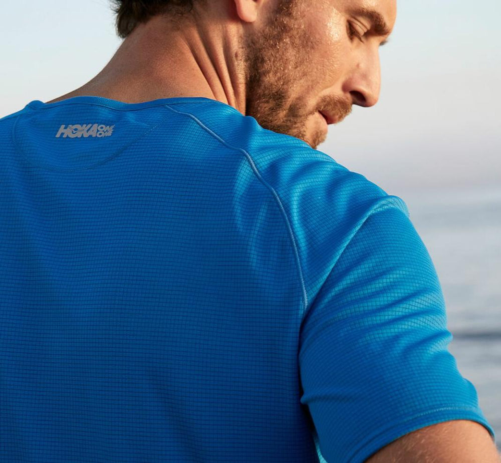 Men Tops | HOKA ONE ONE Performance Short Sleeve Imperial Blue