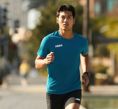 Men Tops | HOKA ONE ONE Performance Short Sleeve Moroccan Blue