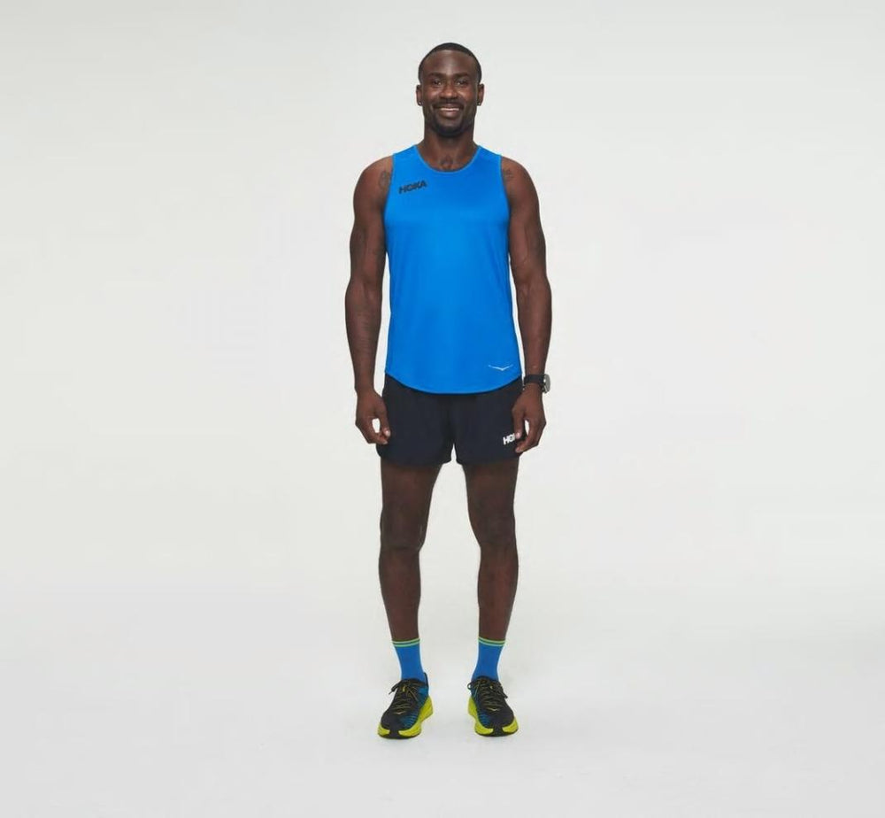 Men Tops | HOKA ONE ONE Performance Tank Imperial Blue