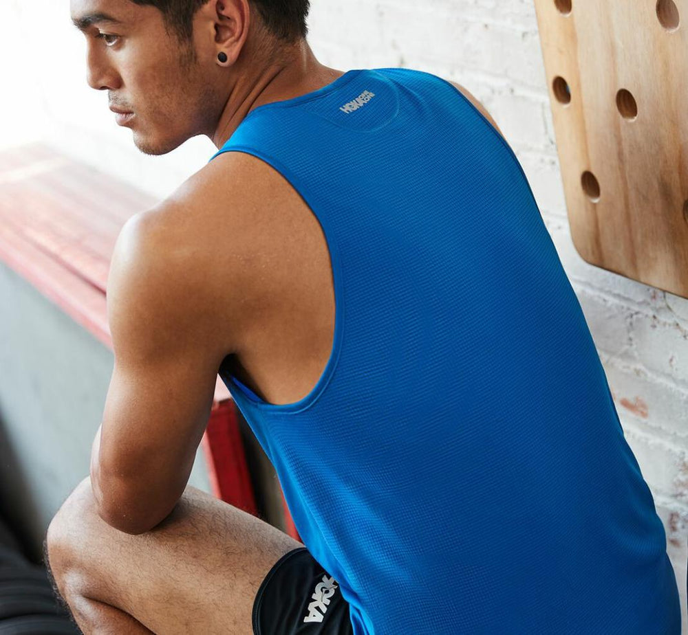 Men Tops | HOKA ONE ONE Performance Tank Imperial Blue