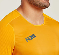 Men Tops | HOKA ONE ONE Wind Shirt Saffron