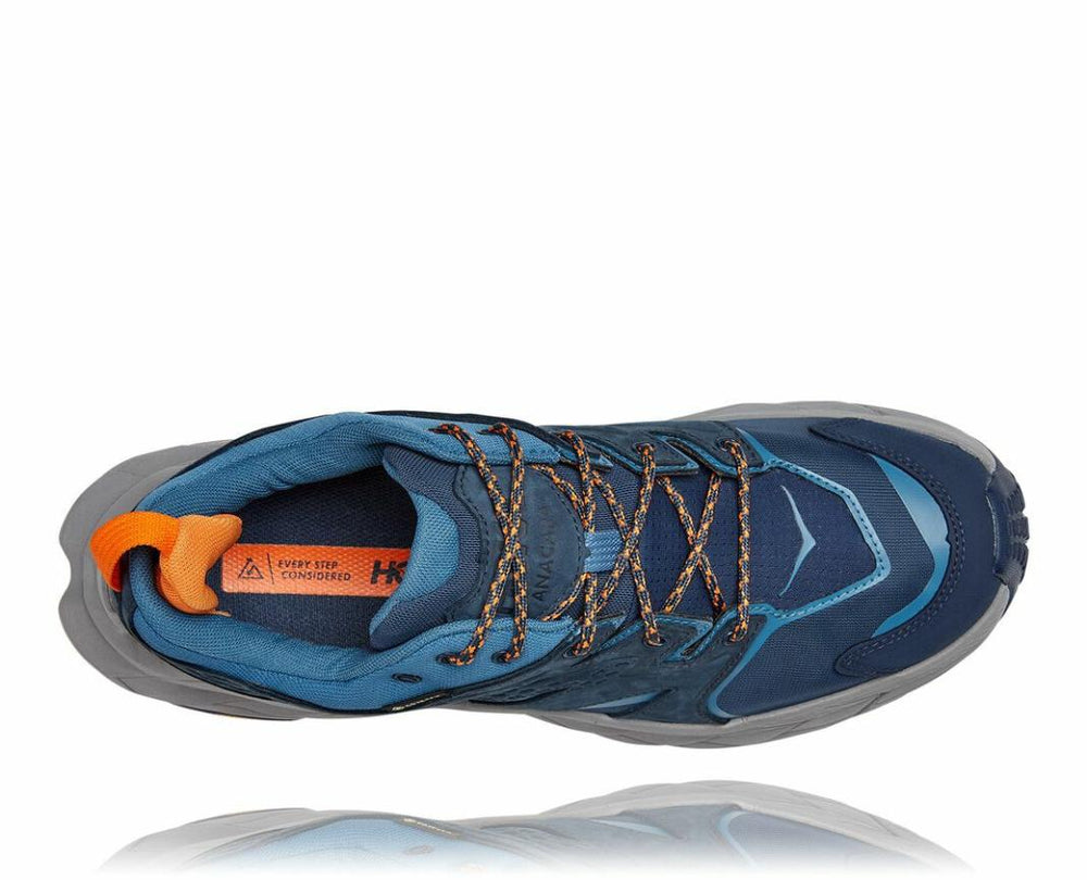 Men Trail Running | HOKA ONE ONE Anacapa Low GORE-TEX Outer Space / Real Teal