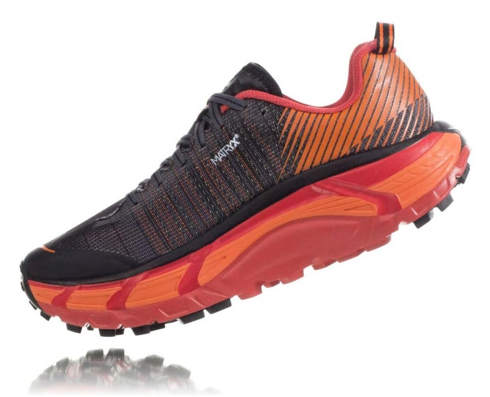 Men Trail Running | HOKA ONE ONE EVO Mafate 2 Black / Poppy Red