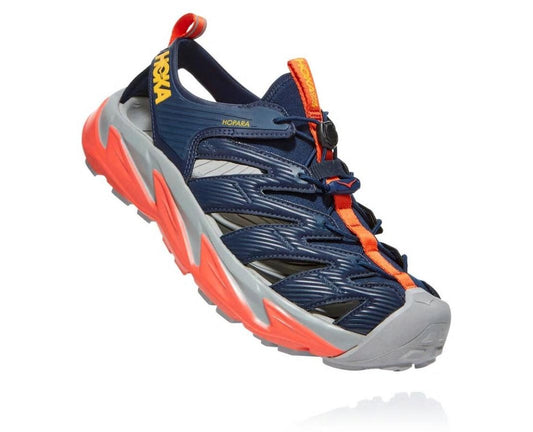 Men Trail Running | HOKA ONE ONE Hopara Black Iris / Mandarin Red