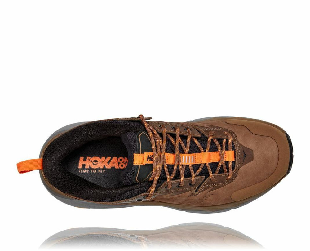 Men Trail Running | HOKA ONE ONE Kaha Low GORE-TEX Otter / Persimmon Orange