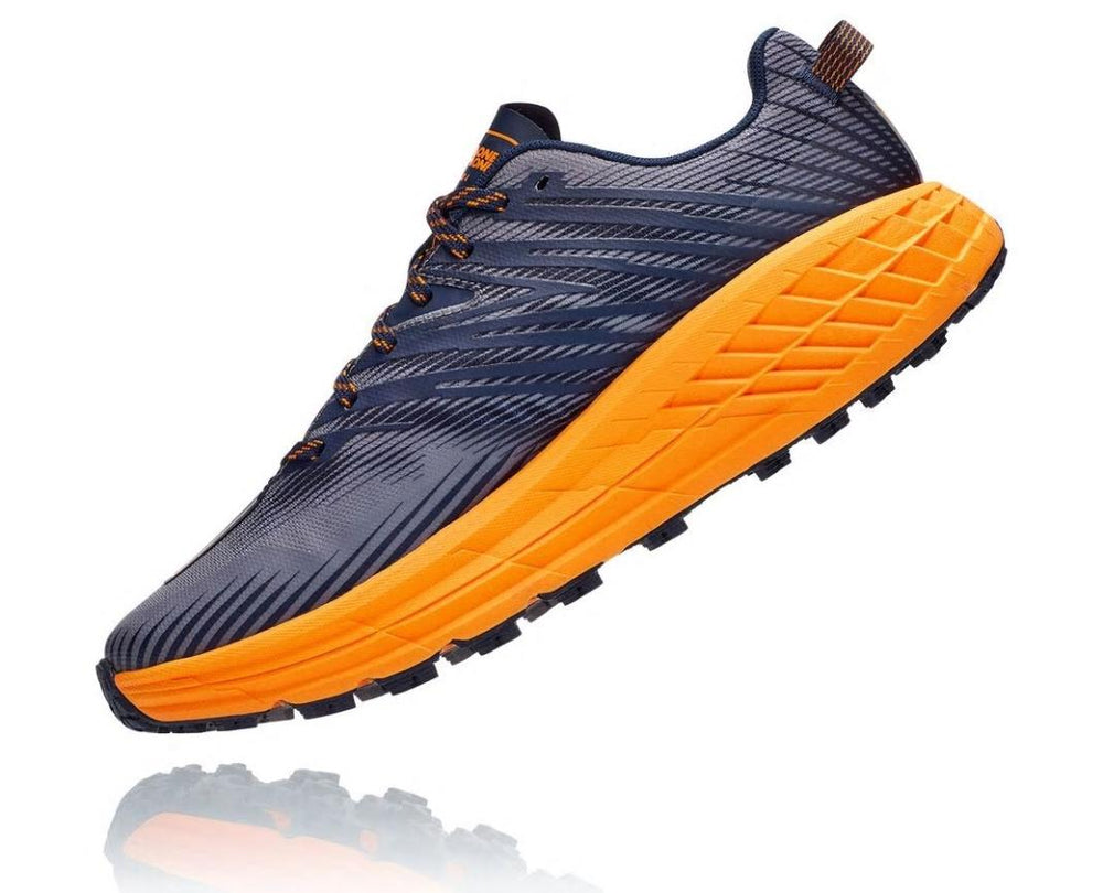 Men Trail Running | HOKA ONE ONE Speedgoat 4 Black Iris / Bright Marigold