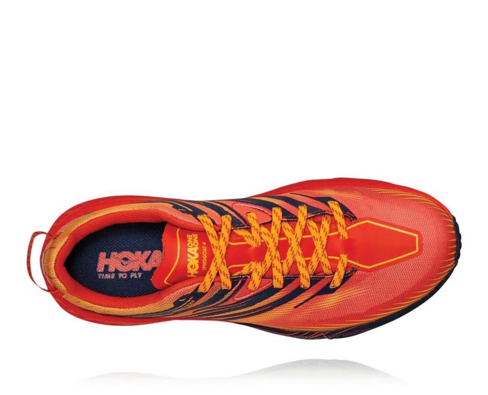 Men Trail Running | HOKA ONE ONE Speedgoat 4 GORE-TEX Mandarin Red / Gold Fusion