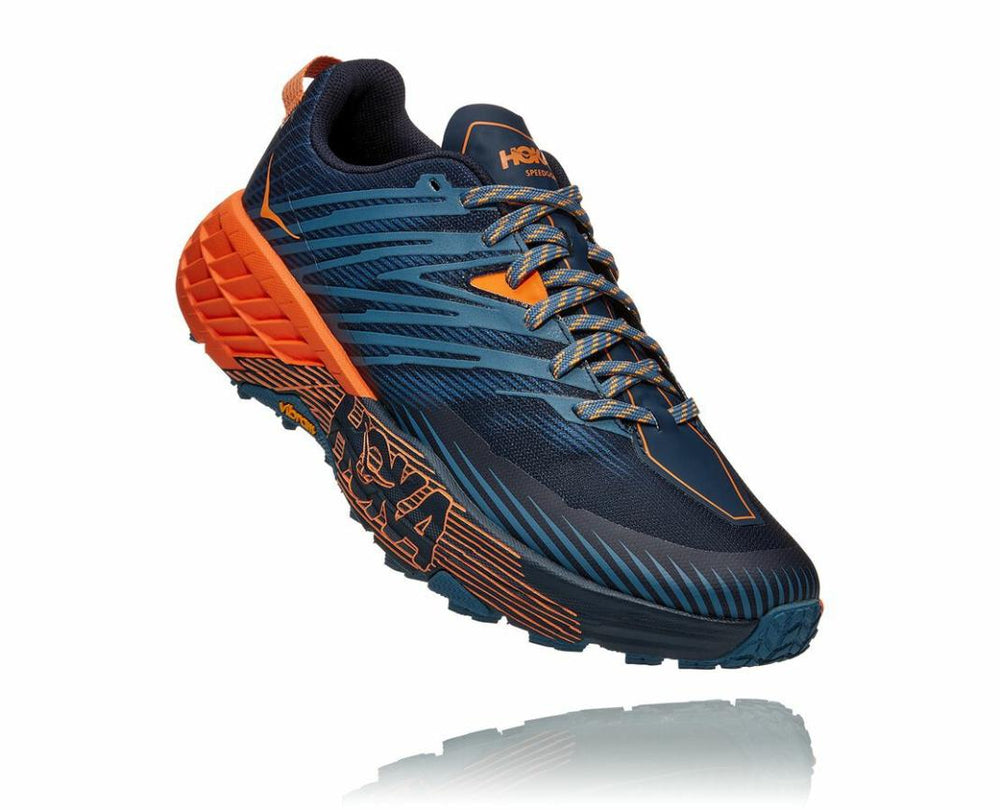Men Trail Running | HOKA ONE ONE Speedgoat 4 Real Teal / Persimmon Orange