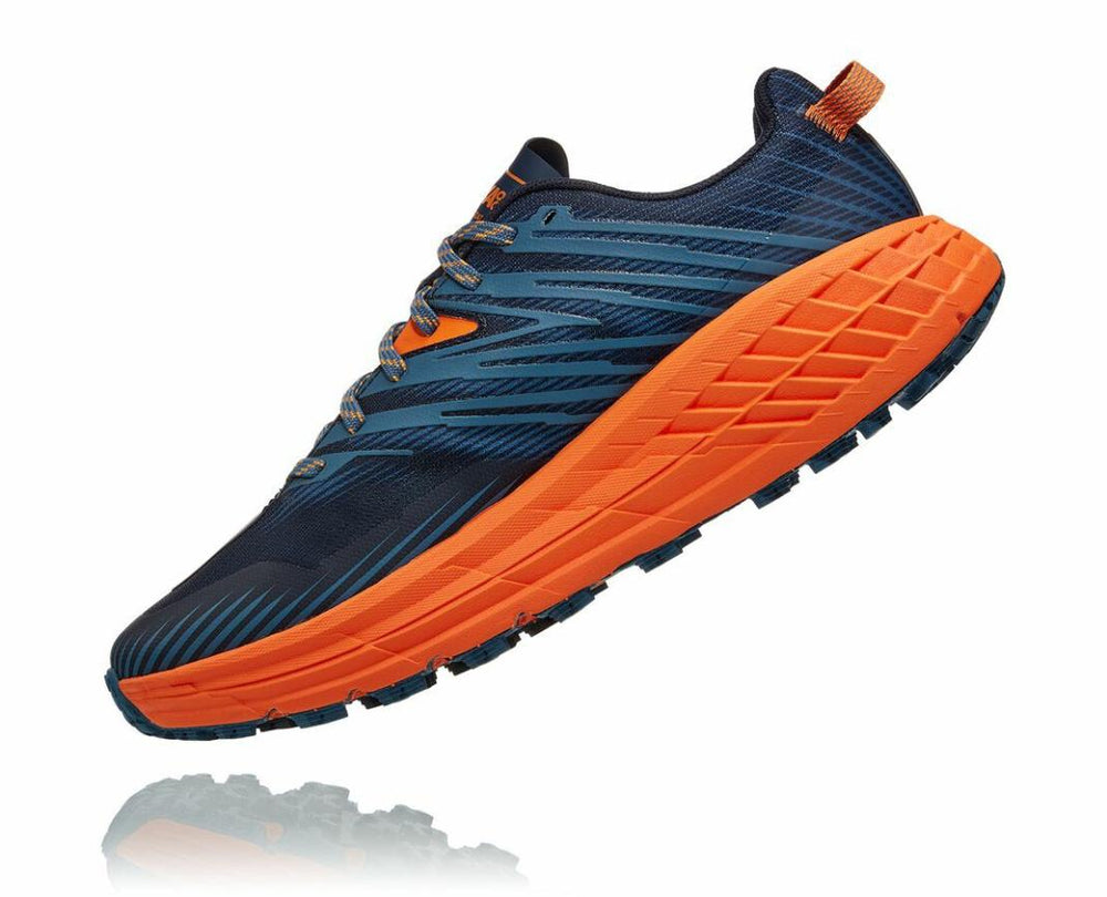 Men Trail Running | HOKA ONE ONE Speedgoat 4 Real Teal / Persimmon Orange