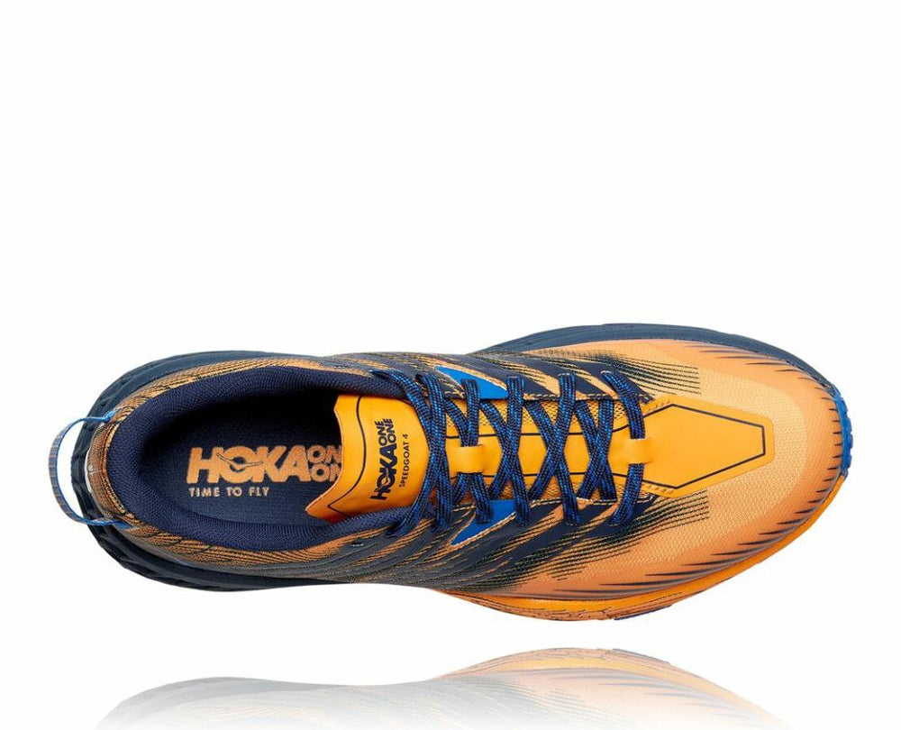 Men Trail Running | HOKA ONE ONE Speedgoat 4 Saffron / Black Iris