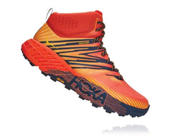 Men Trail Running | HOKA ONE ONE Speedgoat Mid GORE-TEX 2 Mandarin Red / Gold Fusion