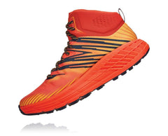 Men Trail Running | HOKA ONE ONE Speedgoat Mid GORE-TEX 2 Mandarin Red / Gold Fusion