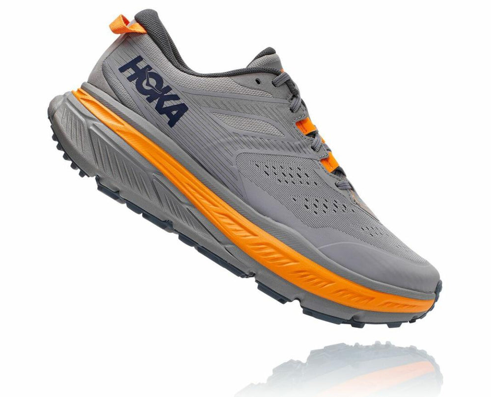 Men Trail Running | HOKA ONE ONE Stinson Atr 6 Frost Gray / Bright Marigold